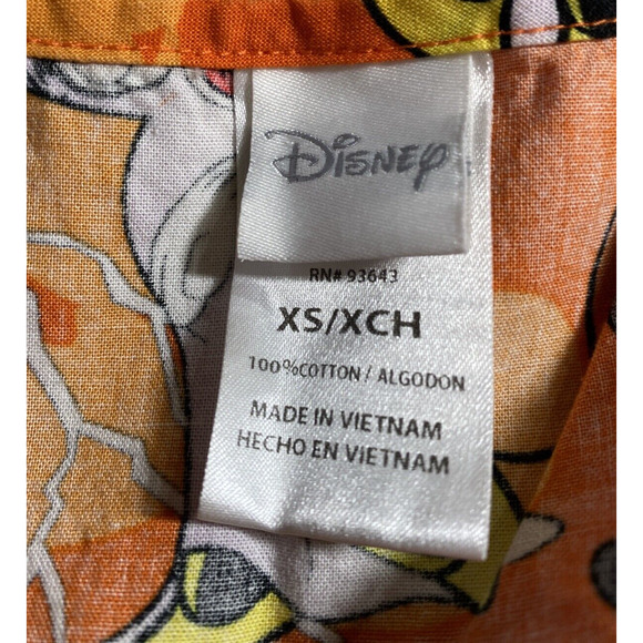 Disney Mickey Minnie Mouse Size XS Orange Scrub Top Shirt "MADE TO PERFECTION" - Picture 3 of 6